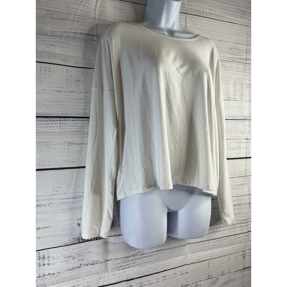 BEYOND YOGA Women's White Long Sleeve Daydreamer Pullover Shirt Large Activewear - Picture 2 of 11